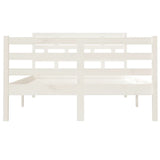 Bed Frame without Mattress White Small Double Solid Wood 3101254