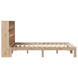 Bookcase Bed without Mattress 150x200 cm King Size Solid Wood Pine 3322564