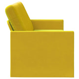 3 Seater Sofa Yellow 190 x 81 x 82 cm Velvet 42041127