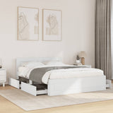 Bed Frame with Headboard without Mattress White 140x190 cm 3295590