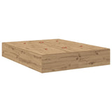 Storage Bed Frame with Drawer Artisan oak 236.5 x 140 x 31.5 cm 3335644