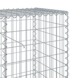 Gabion Basket with Cover 700x50x100 cm Galvanised Iron 3295148