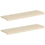 Stair Tread 2 pcs 100 x 25 x 2 cm White Solid Oak Wood 3449264