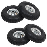 Sack Truck Wheels 4 pcs Rubber 4.10/3.50-4 142976