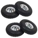 Sack Truck Wheels 4 pcs Rubber 4.10/3.50-4 142976