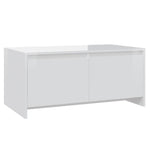 Coffee Table High Gloss White 90x50x41.5 cm Engineered Wood 809824