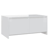 Coffee Table High Gloss White 90x50x41.5 cm Engineered Wood 809824