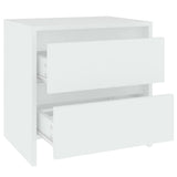 Bedside Cabinet White 45x34.5x44.5 cm Engineered Wood 809845