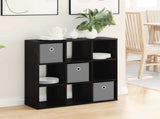 Sideboard with Drawer Black Oak 73.5 x 24 x 69.5 cm 8000477