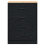 ZNTS Garage Storage Cabinet Black 60x51x85 cm Solid Wood Pine 860599