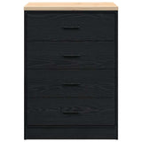 ZNTS Garage Storage Cabinet Black 60x51x85 cm Solid Wood Pine 860599