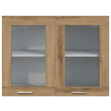 Hanging Glass Cabinet Lyon Artisan Oak 80x31x60 cm Engineered Wood 856120