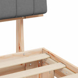 Bed Frame with Upholstered Headboard Light Grey 90 x 190 cm 877524