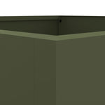 ZNTS Planter Olive Green 42x38x75 cm Steel 841580