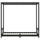 Kids Bed Frame Black 80x200 cm Solid Wood Pine 834521