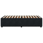 ZNTS Bed Frame without Mattress Black Single Velvet 3285043