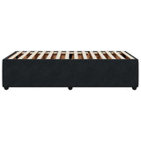 ZNTS Bed Frame without Mattress Black Single Velvet 3285043