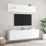TV Wall Units Wall-mounted 6 pcs white Engineered wood 3216478