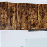 Hanging Cabinet with Door Smoked Oak and White 40 x 31 x 80 cm 884262