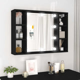 Mirror Cabinet Black Engineered wood, acrylic Medium 808856