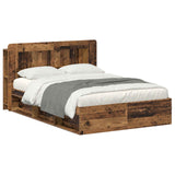 Bed Frame with Storage Old Wood 135 x 190 cm Engineered Wood 3433482