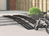 Foldable Motorcycle Ramp 340 kg per ramp 2 pcs Black Aluminium 42021087