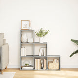 Room Divider Bookcase 3-Tier Concrete Grey 99x29x99 cm Engineered Wood 857961