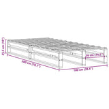Bed Frame without Mattress Wax Brown 100x200 cm Solid Wood Pine 850838