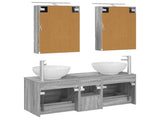 Bathroom Furniture Set 5 pcs Grey Sonoma 3406964