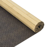 Rug Rectangular Light Nature 100x300 cm Bamboo 376813
