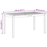 Garden Table 140x80x74 cm Solid Acacia Wood 42618
