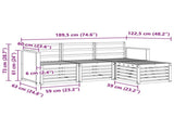 Outdoor Sofa Set 4 pcs Natural 3384190