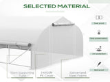 4 x 3 Walk-in Polytunnel Greenhouse, Zipped Roll Up Sidewalls, Mesh Door, 8 Mesh Windows, Tunnel T3398P318598