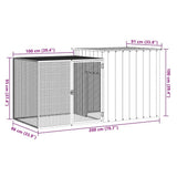 Rabbit Cage Anthracite 200x91x100 cm Galvanised Steel 3155527