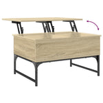 ZNTS Coffee Table Sonoma Oak 70x50x40 cm Engineered Wood and Metal 845372
