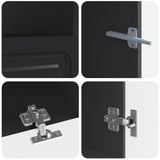 5 Piece LED TV Cabinet Black Engineered Wood 3417000