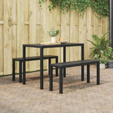 Garden Dining Set 3 pcs Anthracite Steel 42001769
