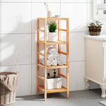 ZNTS Bathroom Shelf 35.5x35.5x112.5 cm Solid Wood Walnut 350364