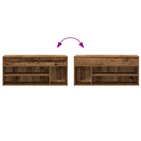 Shoe Bench Old Wood 102x30.5x45 cm Engineered Wood 859143