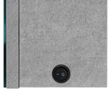 LED Bathroom Mirror Cabinet Concrete Grey 50x14x60 cm 326479