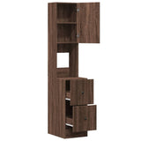 Kitchen Cabinet Brown Oak 35x50x180 cm Engineered Wood 840764