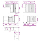 Kitchen Unit LUCCA 8 pcs White Engineered Wood 3438401