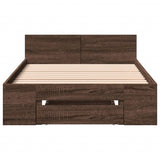 Bed Frame with Drawer without Mattress Brown Oak 90x190 cm Single 3280789
