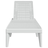 Sun Lounger White 100% Polypropylene Standard Height-Adjustable 364220