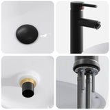 Bathroom Wash Basin Matte Black 38.5 x 38.5 x 16 cm Metal 890239