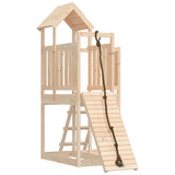 Playhouse with Climbing Wall Solid Wood Pine 3155831