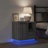 Bedside Cabinet Grey 50 x 34.5 x 50 cm Engineered wood 869588