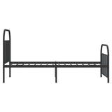 Bed Frame Black Steel Single Bed Frame Rectangular 353648