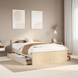Bed Frame without Mattress with Headboard 160x200 cm Solid Wood Pine 3308759
