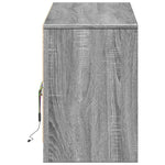 TV Cabinet with LED Grey Sonoma 140x34x50 cm Engineered Wood 3307924